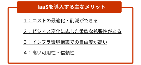 IaaSを導入する主なメリット